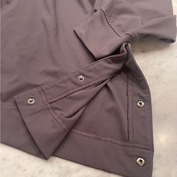 Athleta Hooded Quarter Zip with Pocket. Button up sides. Large. Like new. - Picture 4 of 4